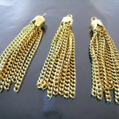 Finding - 4 pcs of Gold Plated Tassel Charms ( 44mm in length )