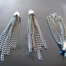 Finding - 4 pcs of Silver Plated Tassel Charms ( 44mm in length )