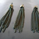 Finding - 4 pcs of Antique Brass Plated Tassel Charms ( 44mm in length )