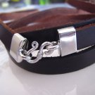 1 Set Silver Large End Cap with S Hook Clasp Connector For Leathers Craft