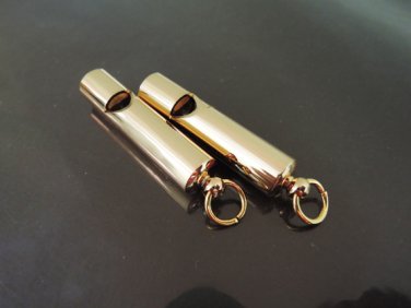 1 pc Shinny Gold Round Tone Whistle Charms Pendant 45mm x 9mm