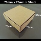 2pcs Brown Kraft Box Paper Box Gift Boxes Gift Wrapping 70mm x 70mm x 30mm