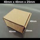 2pcs Brown Kraft Boxes Mini Paper Box Gift Boxes Gift Wrapping 40mm x 40mm x 25mm
