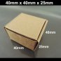 2pcs Brown Kraft Boxes Mini Paper Box Gift Boxes Gift Wrapping 40mm x 40mm x 25mm