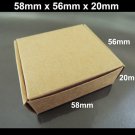 2pcs Brown Kraft Boxes Paper Box Gift Boxes Gift Wrapping 58mm x 56mm x 20mm