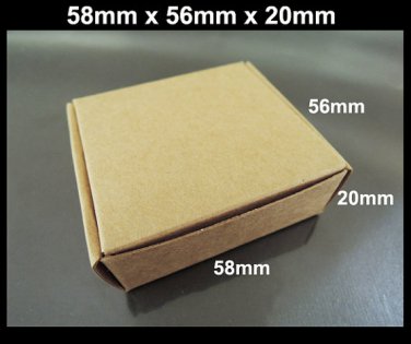 2pcs Brown Kraft Boxes Paper Box Gift Boxes Gift Wrapping 58mm x 56mm x 20mm