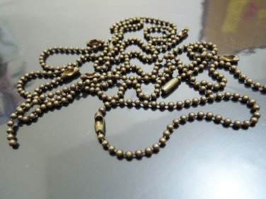 Finding - 6 pcs Antique Brass 6 pcs Antique Brass Ball Chains Link with Connector