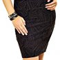 Black and Grey Above Knee Print Skirt MEDIUM - LARGE