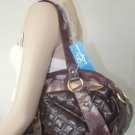 Medium Size Handbag w/ Washed Snake Skin Inspired Print