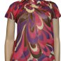 Plus Print Short Sleeve Blouse 1Xl, 2XL, 3XL