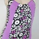 Ladies One Piece Purple Print Swimsuite - Size M/L