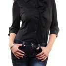 Black Collared Shirt SMALL, LARGE