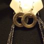 Black Chain Bead Necklace with Earring Set