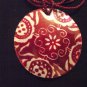 Burgundy Multi-Strand Beaded Necklace with Pendant