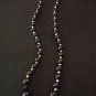Black Single String Beaded Necklace with Earring Set