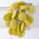 Yellow Teardrop Design Clustered Bracelet