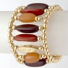 Brown Beaded stretchable bracelet