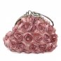 Pink Rose Inspired Evening Bag with Chain Strap