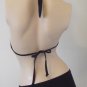 Black and Orange Coloured 2 Peice Halter Bikini Set