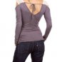 Grey Crocheted Blouse SMALL, MEDIUM, LARGE