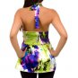Lime Green/Purple Abstract Blouse SMALL - MEDIUM