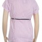 Orange Striped Short Sleeve Shirt 1XL, 2XL, 3XL
