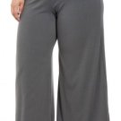 Plus Grey Spandex Palazzo Pants 1XL