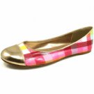 Pink Round Toe Slip On Checkered Flats - SIZE: 6 -7 -8- 9