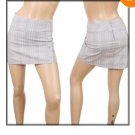 Grey Plaid Skirt Above the Knee LARGE - XLARGE