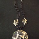 Blue Multi Stringed Pendant Necklace and Earring Set