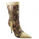 Tan Snake Skin Inspired Boots 6 - 7.5