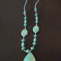 Blue Beaded Necklace and Earring Set