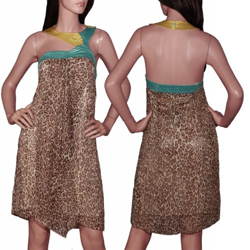 Cheetah Inspired Knee Length Dress SMALL, MEDIUM, LARGE