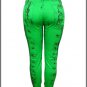 Green Snake Skin Inspired Print Skinny Pants SMALL - MEDIUM - LARGE