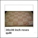 Quilt Roses Embroidered Pinks