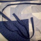 Hand Crafted bistro cafe apron bowties blue