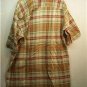 NAUTICA~Mens S/S Shirt~Size L~Brn/Rust/Beige/Grn Stripe