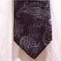 ZAN ZARA Dark Blue Dress Tie 100% SILK
