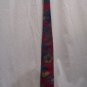 BERT PULITZER All Silk Red, Blue, Beige Flowered Necktie