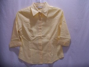 CHADWICK'S~Womens 3/4 Sleeve Yellow Top~Size: Small Petite