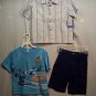 BUSTER BROWN Boy's Short/Shirts Set, Sz 3T,NWT(stripes)