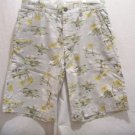 OLD NAVY~Mens Gray With Surf Designs 100% Cotton Khaki Shorts~SZ 28~NWT OLD NAVY~Mens Gray With Surf Designs 100% Cotton Khaki Shorts~SZ 28~NWT