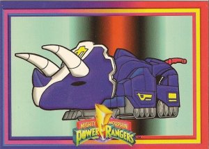 MIGHTY MORPHIN Power Rangers Card #65 Triceratops Dinoz