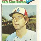 DON CARRITHERS "Montreal Expos" 1977 #579 Topps Baseball Card