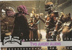 MIGHTY MORPHIN Power Rangers Fleer 1995 Card #50 Two Angry Aliens
