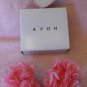 Avon CZ Heart Cut Out Hoop Goldtone Pierced Earrings Love in Bloom Pink Box New
