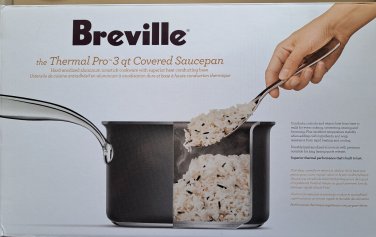 Breville the Thermal Pro 3 qt Covered Saucepan w/ Lid NEW Top of the Line NIB