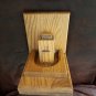 Vintage Wooden Oak Train Book Ends - Locomotive & Caboose Going Thru Tunnel