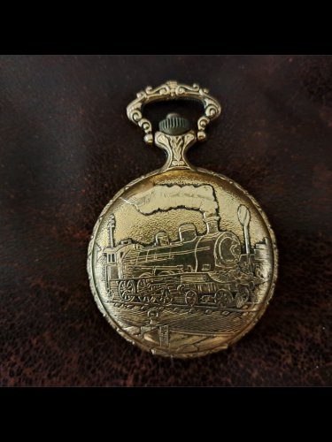 ARNEX Quartz Pocket Watch Train Cover Great Condition
