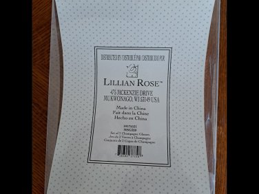 Lillian Rose MSG320 10" Double Heart Champagne Glasses NIB